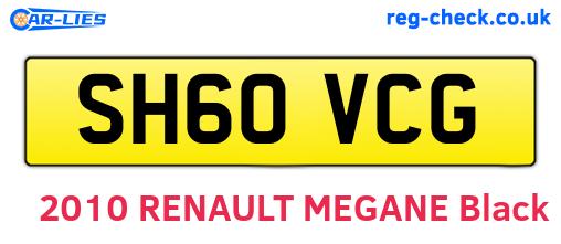 SH60VCG are the vehicle registration plates.