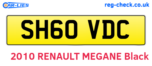 SH60VDC are the vehicle registration plates.