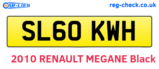 SL60KWH are the vehicle registration plates.