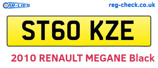 ST60KZE are the vehicle registration plates.