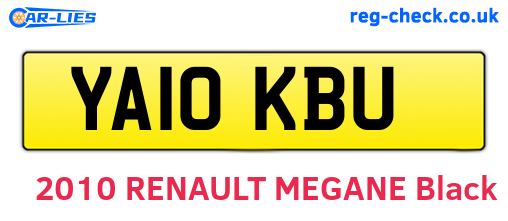 YA10KBU are the vehicle registration plates.