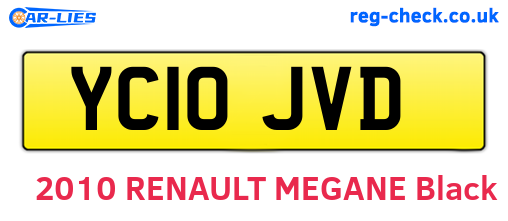 YC10JVD are the vehicle registration plates.