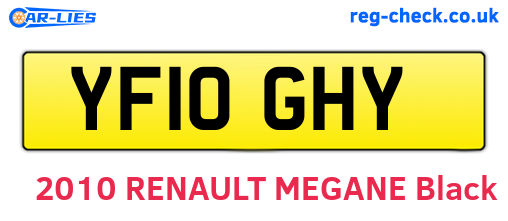 YF10GHY are the vehicle registration plates.