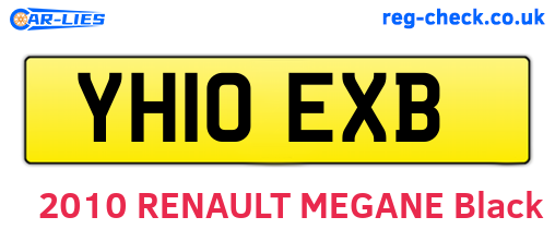YH10EXB are the vehicle registration plates.