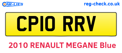 CP10RRV are the vehicle registration plates.