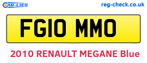 FG10MMO are the vehicle registration plates.