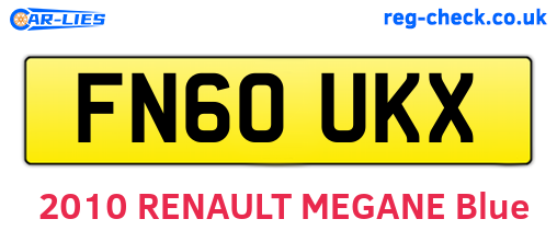 FN60UKX are the vehicle registration plates.