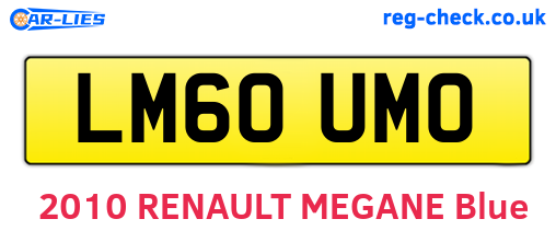 LM60UMO are the vehicle registration plates.