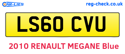 LS60CVU are the vehicle registration plates.