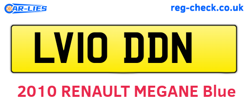 LV10DDN are the vehicle registration plates.