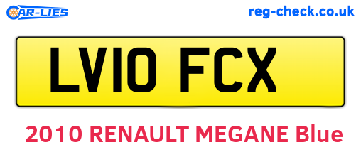 LV10FCX are the vehicle registration plates.