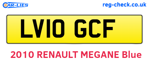 LV10GCF are the vehicle registration plates.