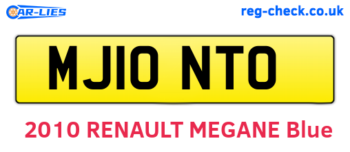 MJ10NTO are the vehicle registration plates.