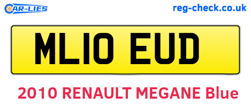 ML10EUD are the vehicle registration plates.