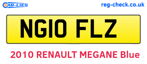 NG10FLZ are the vehicle registration plates.