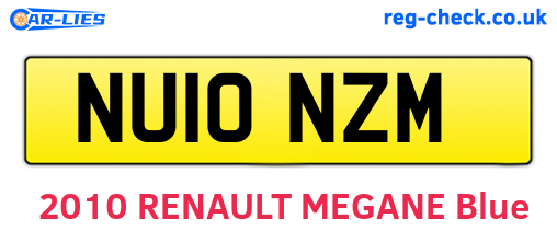 NU10NZM are the vehicle registration plates.