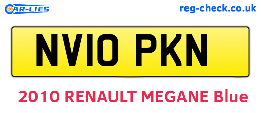 NV10PKN are the vehicle registration plates.