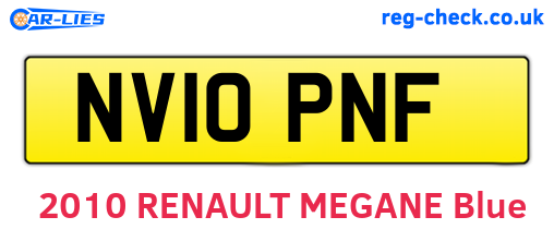 NV10PNF are the vehicle registration plates.