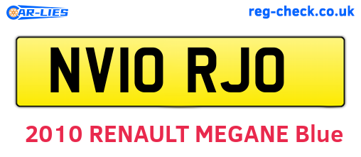 NV10RJO are the vehicle registration plates.