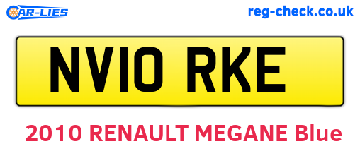NV10RKE are the vehicle registration plates.