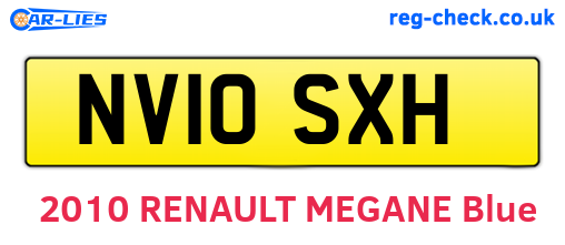 NV10SXH are the vehicle registration plates.