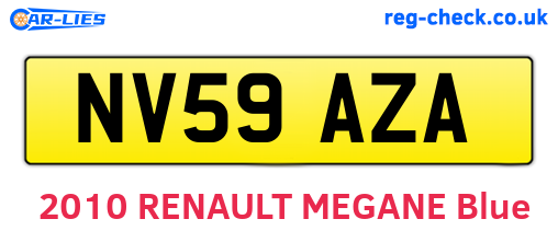 NV59AZA are the vehicle registration plates.