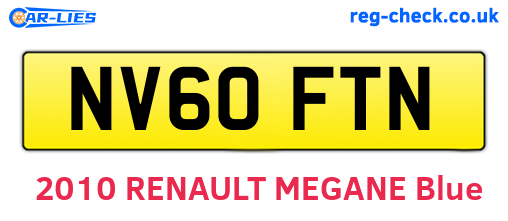 NV60FTN are the vehicle registration plates.