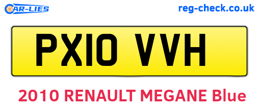 PX10VVH are the vehicle registration plates.