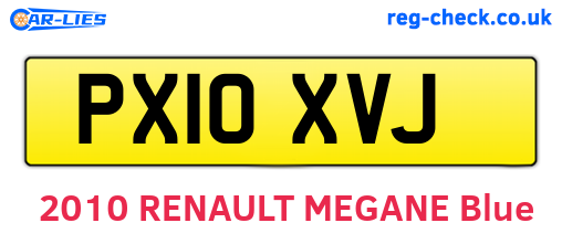 PX10XVJ are the vehicle registration plates.