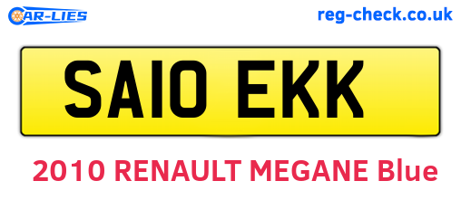 SA10EKK are the vehicle registration plates.