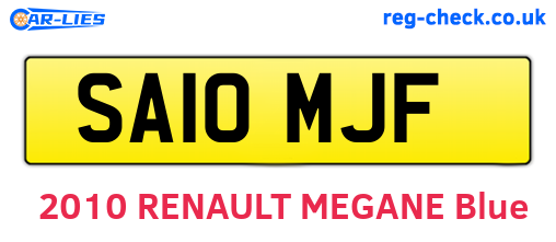 SA10MJF are the vehicle registration plates.