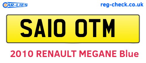 SA10OTM are the vehicle registration plates.