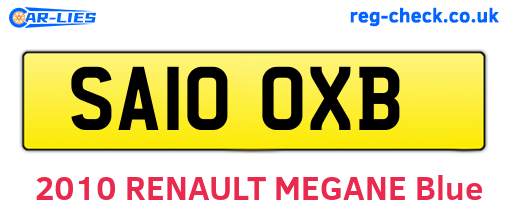 SA10OXB are the vehicle registration plates.