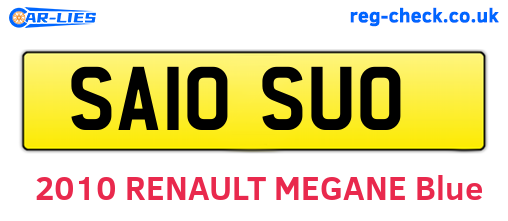 SA10SUO are the vehicle registration plates.
