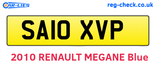 SA10XVP are the vehicle registration plates.