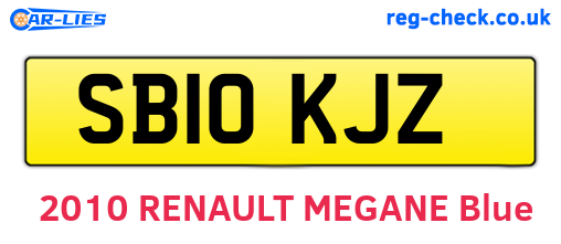 SB10KJZ are the vehicle registration plates.