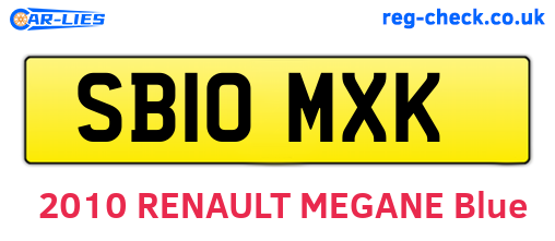 SB10MXK are the vehicle registration plates.