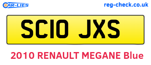 SC10JXS are the vehicle registration plates.