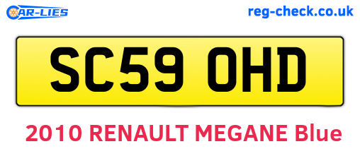 SC59OHD are the vehicle registration plates.