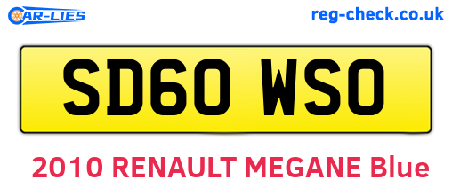 SD60WSO are the vehicle registration plates.
