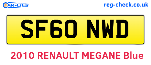 SF60NWD are the vehicle registration plates.