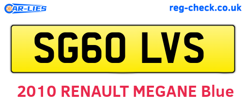 SG60LVS are the vehicle registration plates.