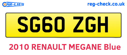 SG60ZGH are the vehicle registration plates.