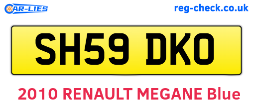 SH59DKO are the vehicle registration plates.