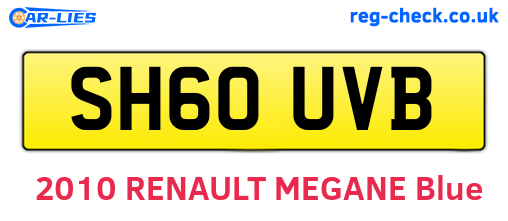 SH60UVB are the vehicle registration plates.
