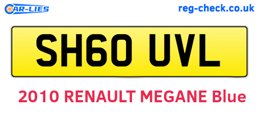 SH60UVL are the vehicle registration plates.