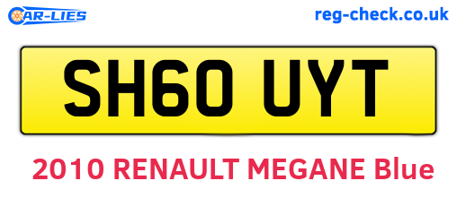 SH60UYT are the vehicle registration plates.