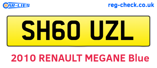 SH60UZL are the vehicle registration plates.