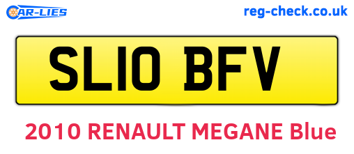 SL10BFV are the vehicle registration plates.