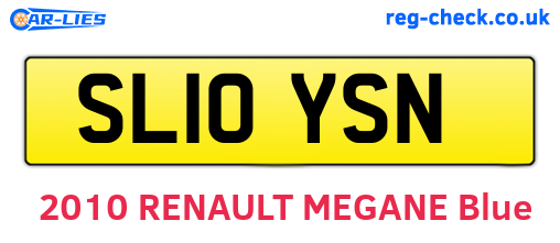 SL10YSN are the vehicle registration plates.